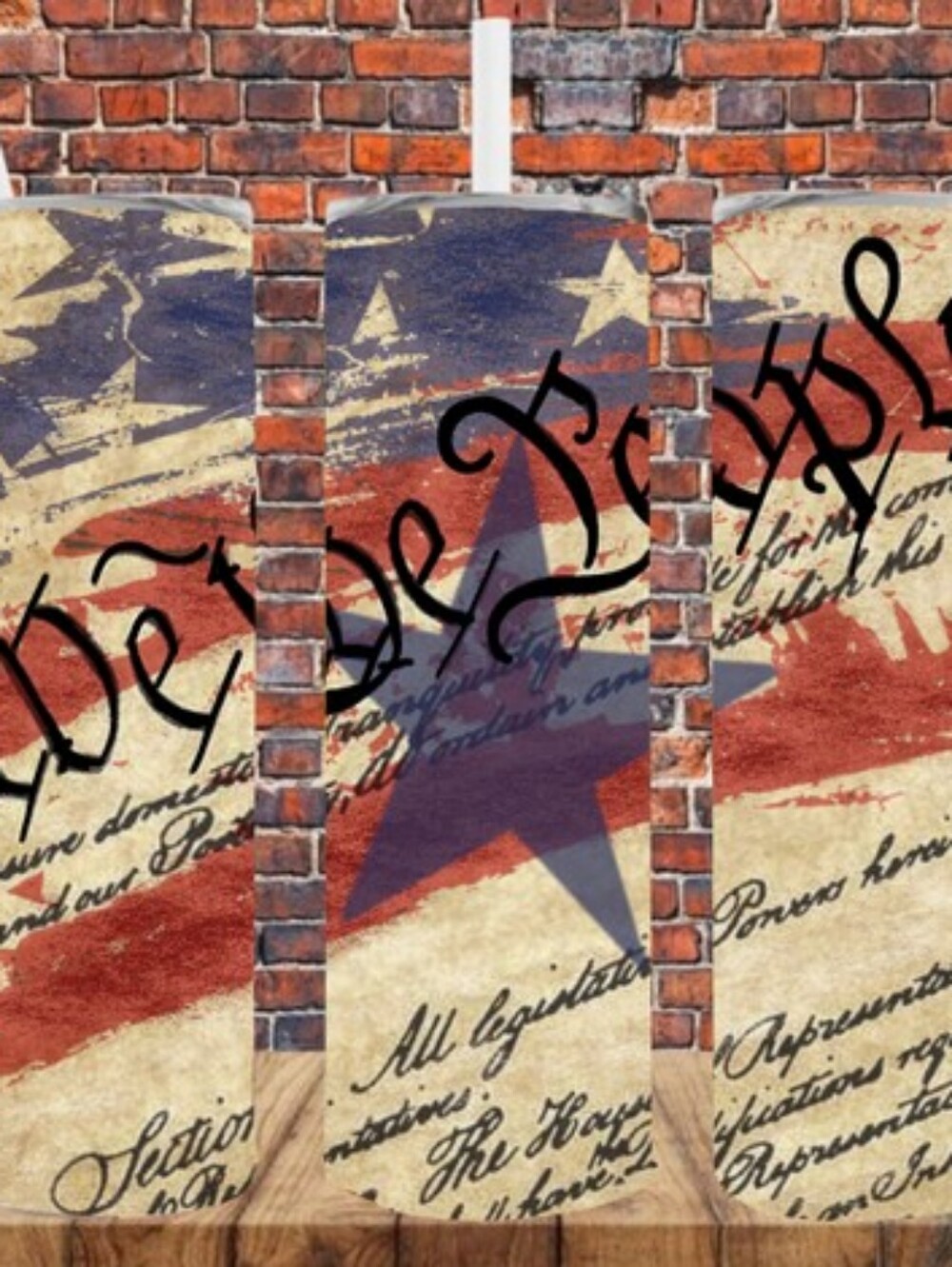 Sublimation Tumbler We The People Flag